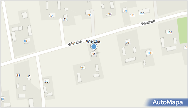 Wierzba, Wierzba, 95, mapa Wierzba