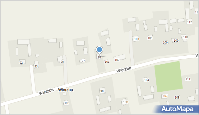 Wierzba, Wierzba, 99, mapa Wierzba