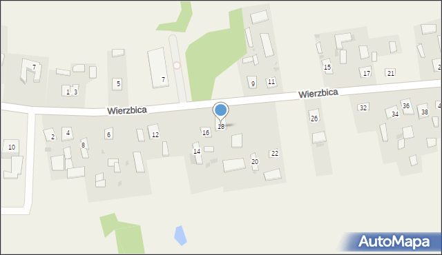 Wierzbica, Wierzbica, 18, mapa Wierzbica