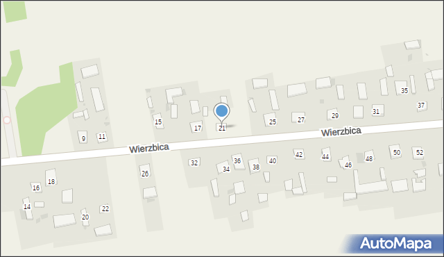 Wierzbica, Wierzbica, 21, mapa Wierzbica