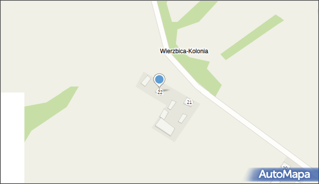 Wierzbica, Wierzbica, 22, mapa Wierzbica