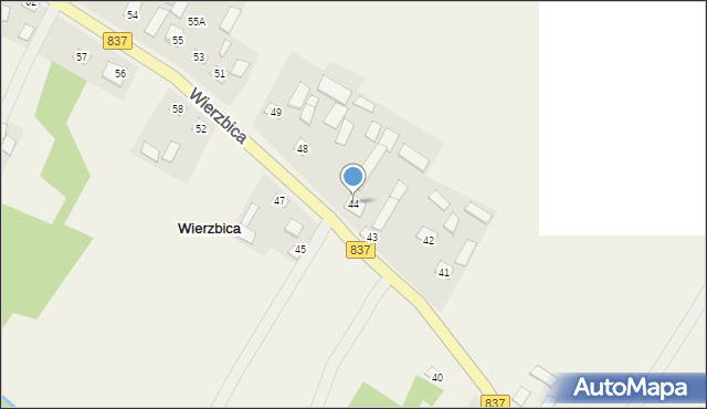 Wierzbica, Wierzbica, 44, mapa Wierzbica