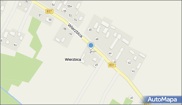 Wierzbica, Wierzbica, 47, mapa Wierzbica