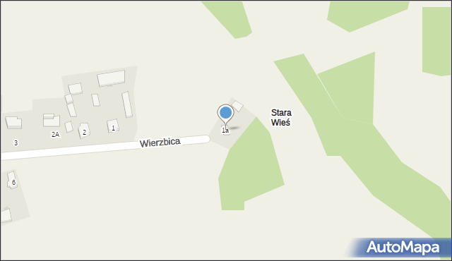 Wierzbica, Wierzbica, 1a, mapa Wierzbica