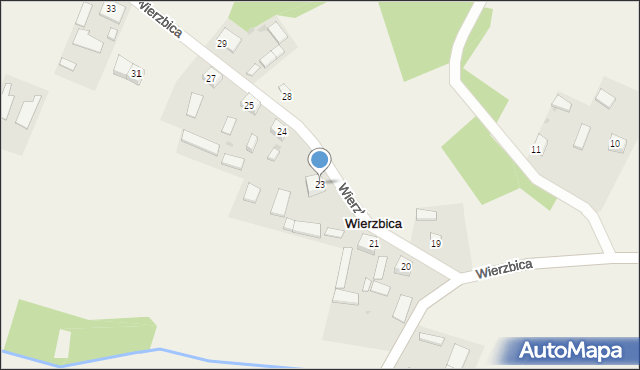 Wierzbica, Wierzbica, 23, mapa Wierzbica