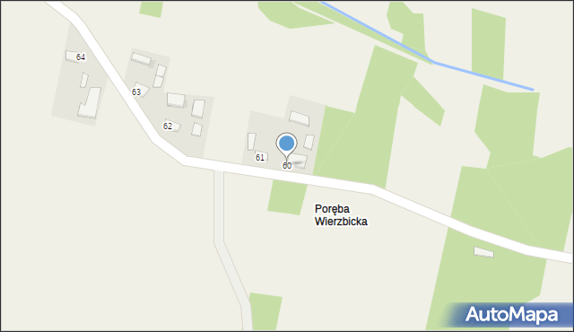 Wierzbica, Wierzbica, 60, mapa Wierzbica