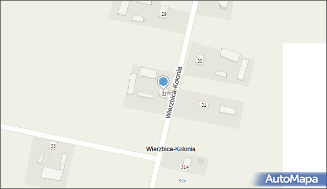 Wierzbica-Kolonia, Wierzbica-Kolonia, 32, mapa Wierzbica-Kolonia