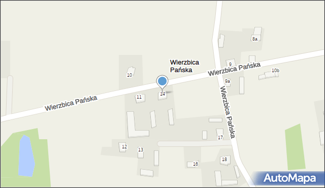 Wierzbica Pańska, Wierzbica Pańska, 14, mapa Wierzbica Pańska