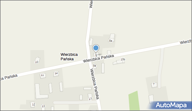 Wierzbica Pańska, Wierzbica Pańska, 9, mapa Wierzbica Pańska