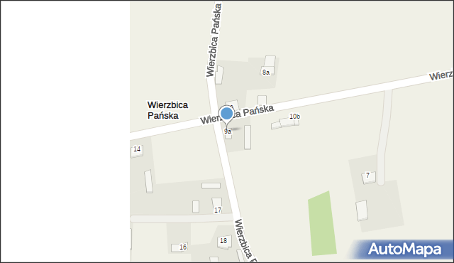 Wierzbica Pańska, Wierzbica Pańska, 9a, mapa Wierzbica Pańska