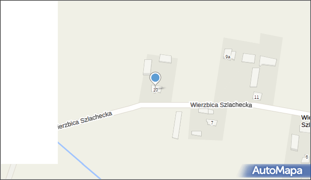 Wierzbica Szlachecka, Wierzbica Szlachecka, 10, mapa Wierzbica Szlachecka