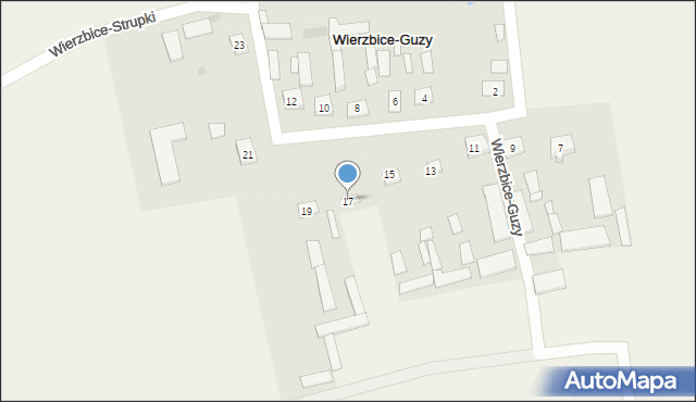 Wierzbice-Guzy, Wierzbice-Guzy, 17, mapa Wierzbice-Guzy