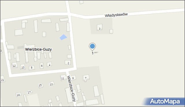 Wierzbice-Guzy, Wierzbice-Guzy, 5, mapa Wierzbice-Guzy