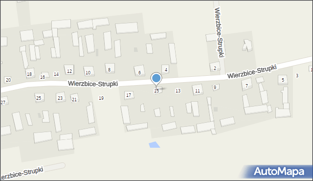 Wierzbice-Strupki, Wierzbice-Strupki, 15, mapa Wierzbice-Strupki