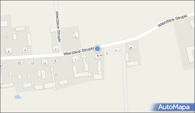 Wierzbice-Strupki, Wierzbice-Strupki, 5, mapa Wierzbice-Strupki