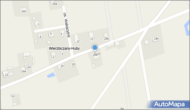 Wierzbiczany, Wierzbiczany, 20b, mapa Wierzbiczany