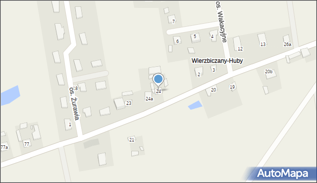 Wierzbiczany, Wierzbiczany, 24, mapa Wierzbiczany