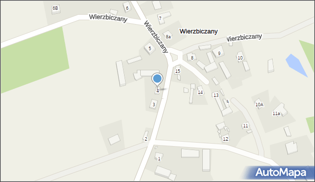 Wierzbiczany, Wierzbiczany, 4, mapa Wierzbiczany