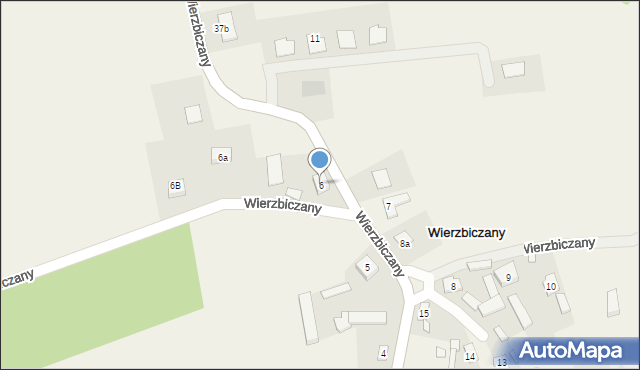 Wierzbiczany, Wierzbiczany, 6, mapa Wierzbiczany