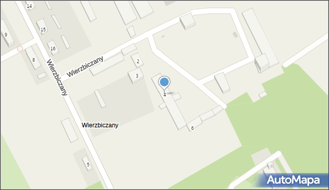 Wierzbiczany, Wierzbiczany, 4, mapa Wierzbiczany