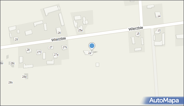 Wierzbie, Wierzbie, 24a, mapa Wierzbie