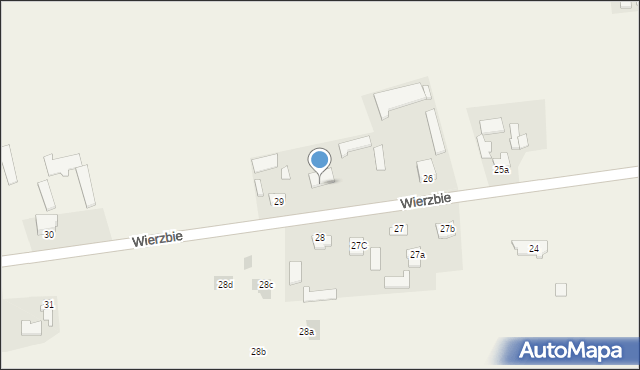 Wierzbie, Wierzbie, 26a, mapa Wierzbie