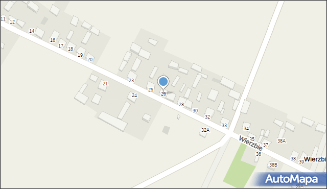 Wierzbie, Wierzbie, 26, mapa Wierzbie