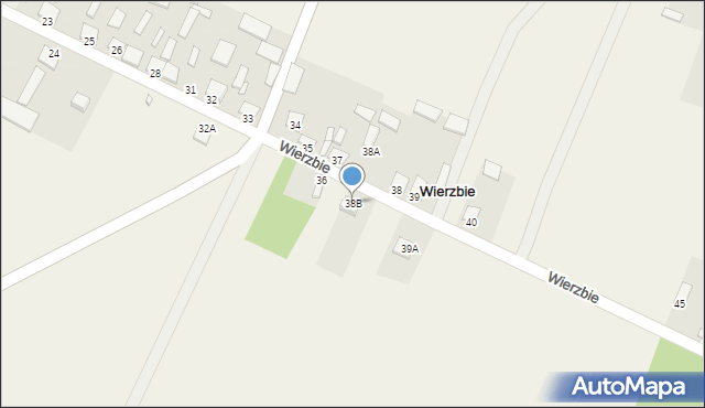 Wierzbie, Wierzbie, 38B, mapa Wierzbie