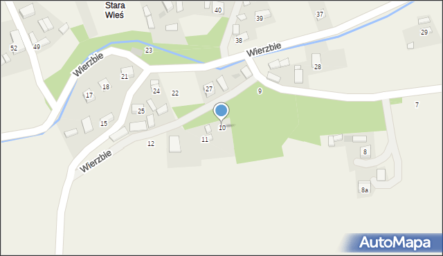 Wierzbie, Wierzbie, 10, mapa Wierzbie