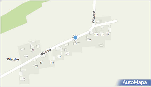 Wierzbie, Wierzbie, 73, mapa Wierzbie