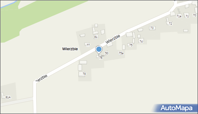 Wierzbie, Wierzbie, 76a, mapa Wierzbie