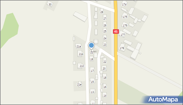 Wierzbie, Wierzbie, 21, mapa Wierzbie