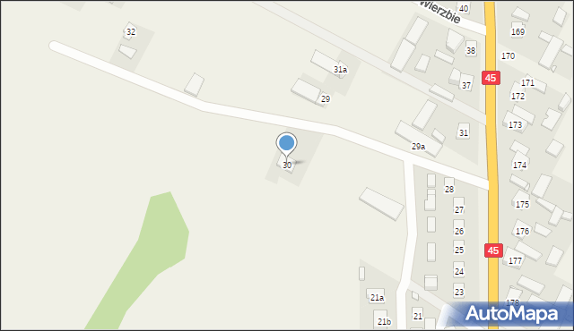 Wierzbie, Wierzbie, 30, mapa Wierzbie