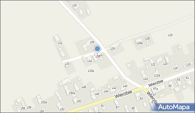 Wierzbie, Wierzbie, 138, mapa Wierzbie