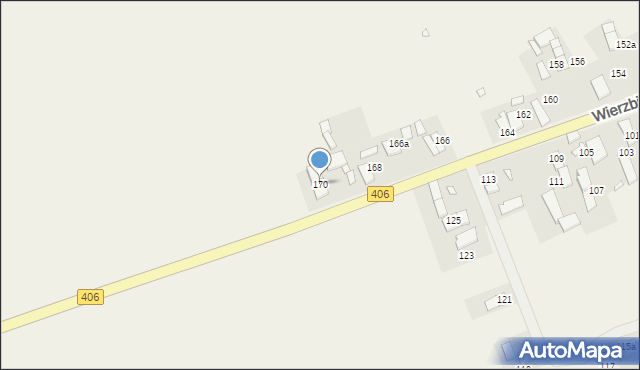 Wierzbie, Wierzbie, 170, mapa Wierzbie