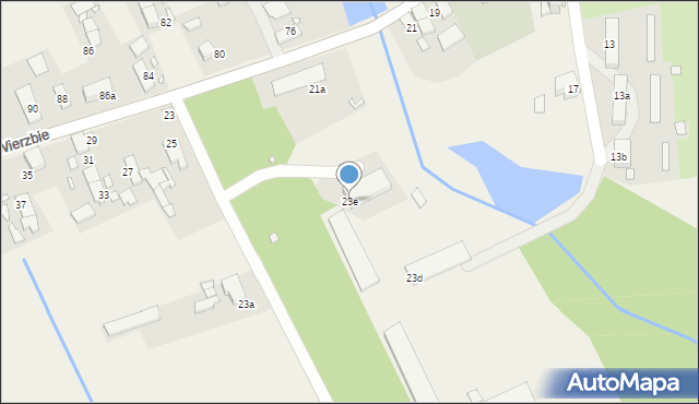 Wierzbie, Wierzbie, 23e, mapa Wierzbie