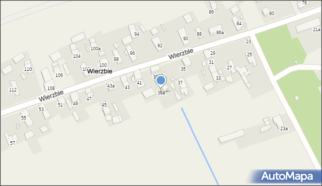 Wierzbie, Wierzbie, 39a, mapa Wierzbie