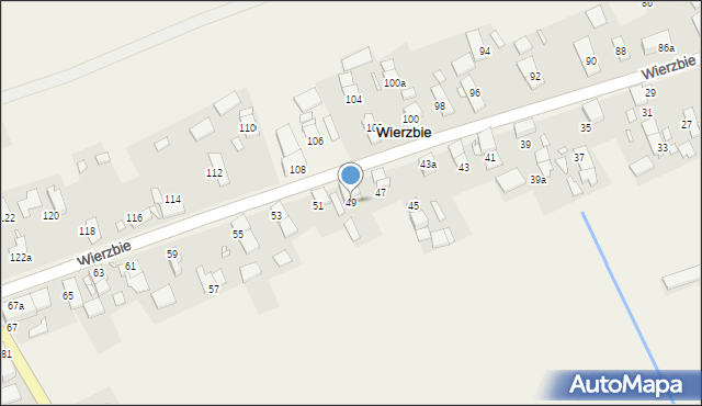 Wierzbie, Wierzbie, 49, mapa Wierzbie