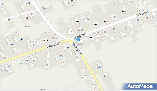 Wierzbie, Wierzbie, 67, mapa Wierzbie