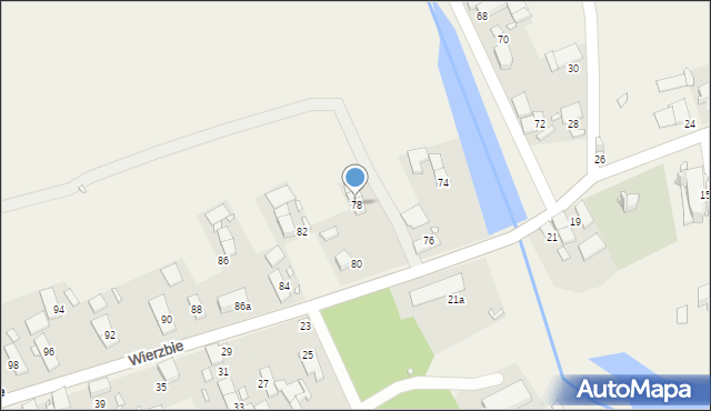 Wierzbie, Wierzbie, 78, mapa Wierzbie