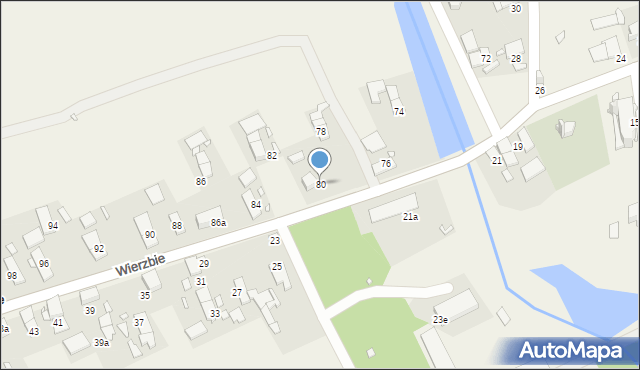 Wierzbie, Wierzbie, 80, mapa Wierzbie