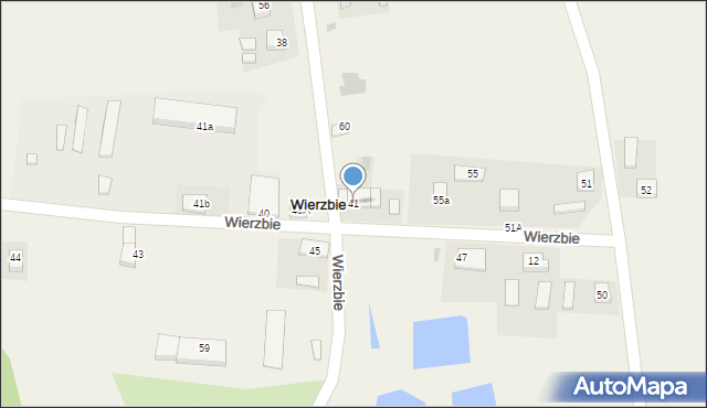 Wierzbie, Wierzbie, 41, mapa Wierzbie