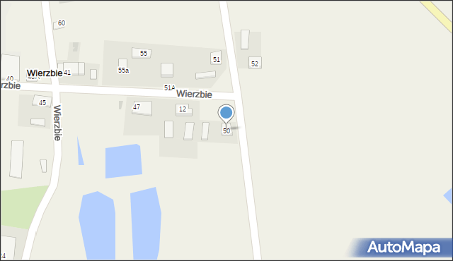 Wierzbie, Wierzbie, 50, mapa Wierzbie