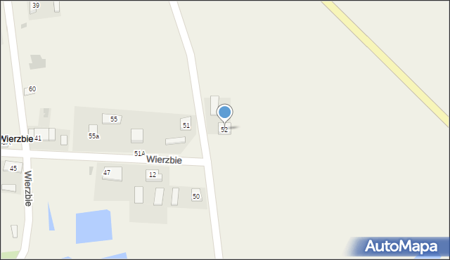 Wierzbie, Wierzbie, 52, mapa Wierzbie