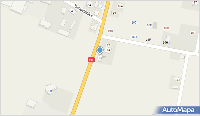 Wierzbie, Wierzbie, 13, mapa Wierzbie