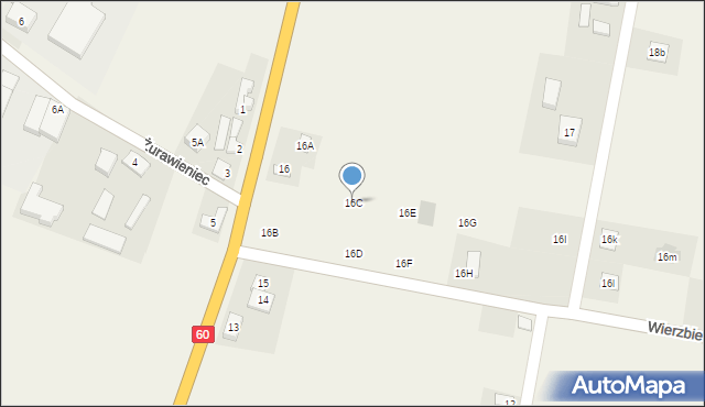 Wierzbie, Wierzbie, 16C, mapa Wierzbie