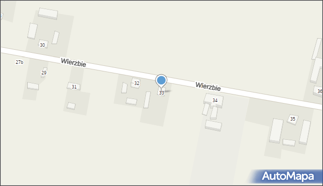 Wierzbie, Wierzbie, 33, mapa Wierzbie
