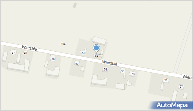 Wierzbie, Wierzbie, 52, mapa Wierzbie
