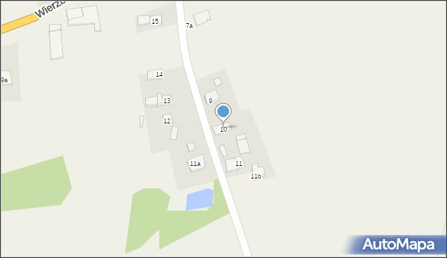 Wierzbiec, Wierzbiec, 10, mapa Wierzbiec