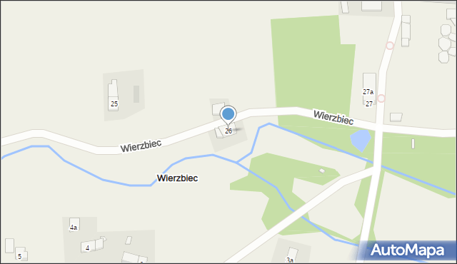 Wierzbiec, Wierzbiec, 26, mapa Wierzbiec